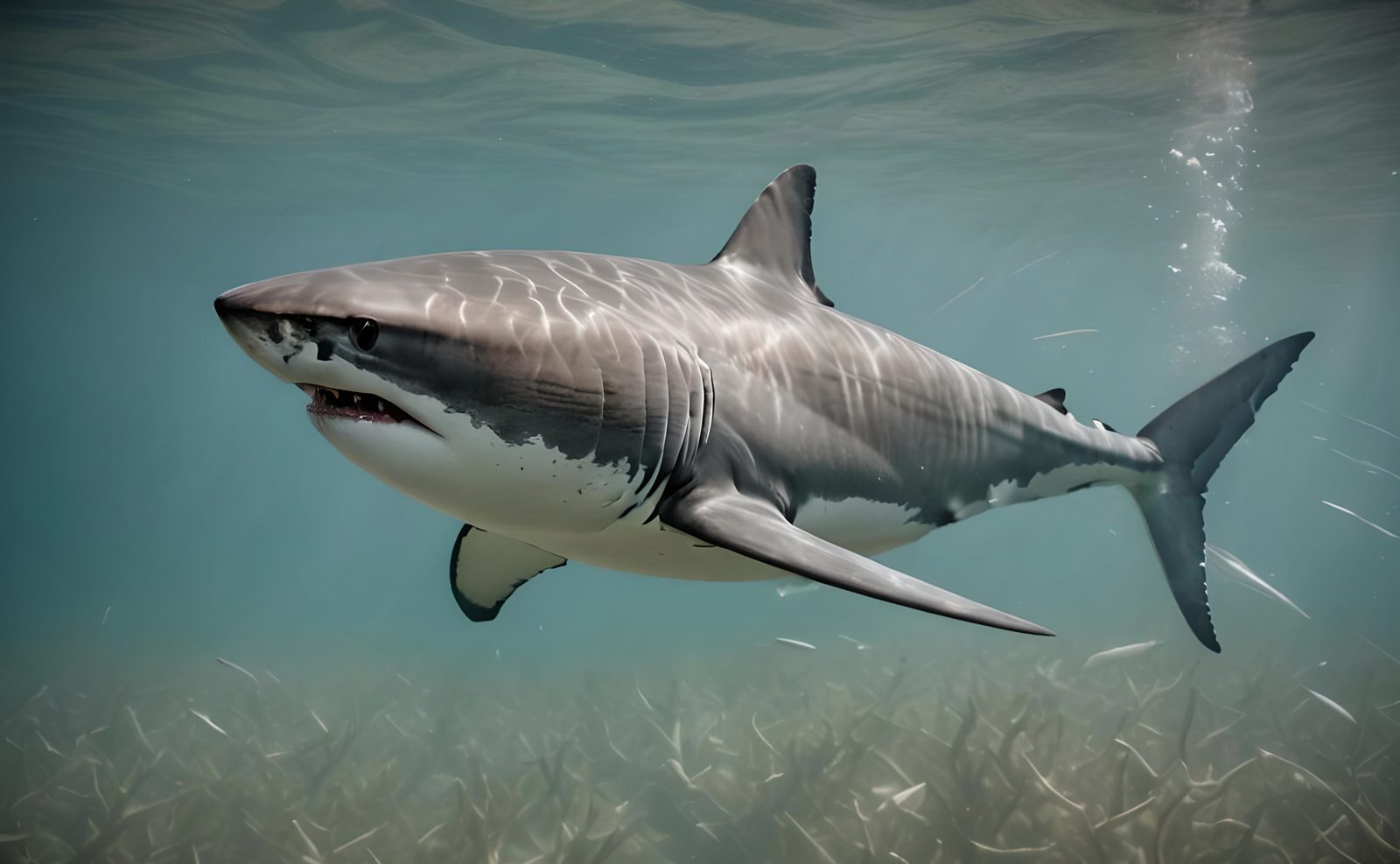 A real Great White Shark in the wild